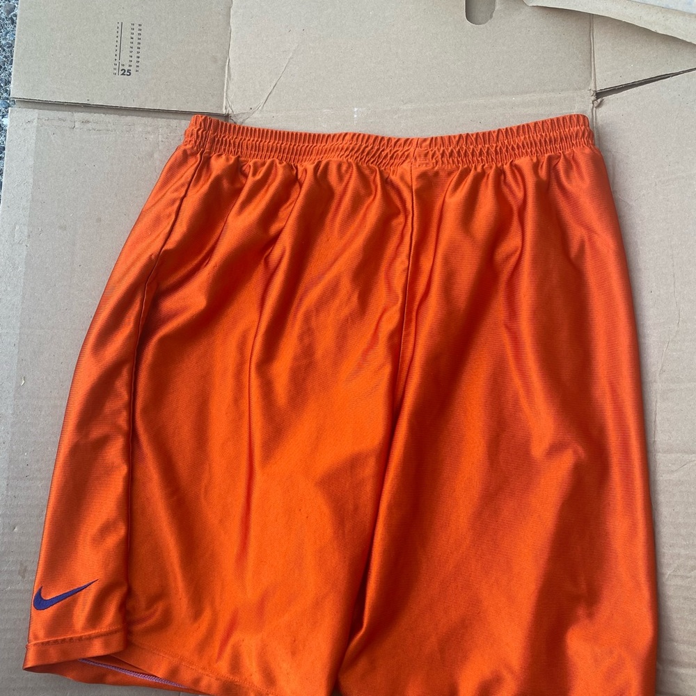 Nike Men's Vibrant Orange Athletic Basketball Shorts Size Large